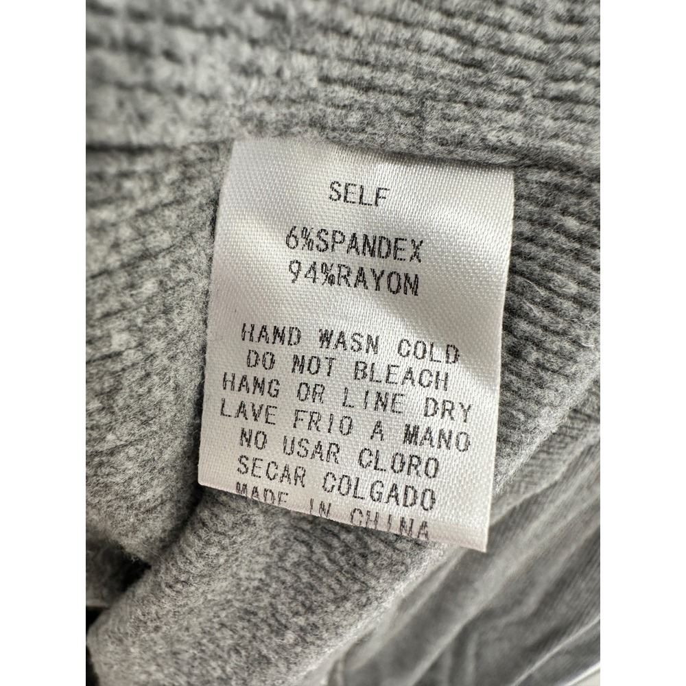 Easel Los Angeles Womens Gray Ribbed Knit Oversized Boat Neck Pullover Sweater L - Picture 3 of 5